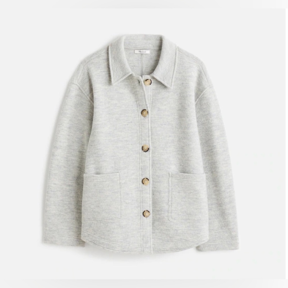 NWT Madewell Boiled Wool Sweater Shirt Jacket
